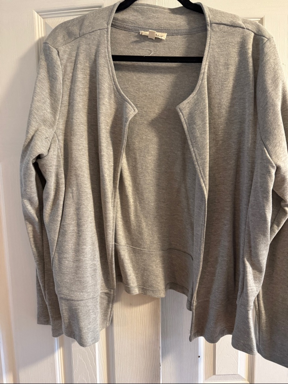 Jane and Delancey Heather Gray Knit Cardigan